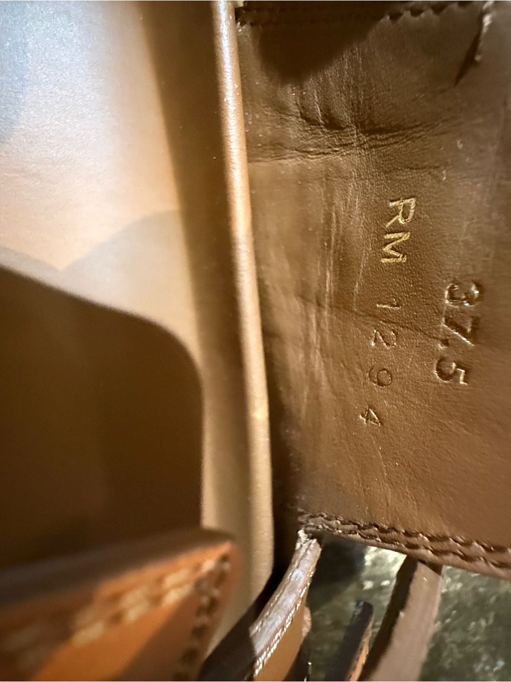 Celine Triomphe  Leather Brown Double-Strap Slingback Sandal with Gold Accent - Picture 12 of 16